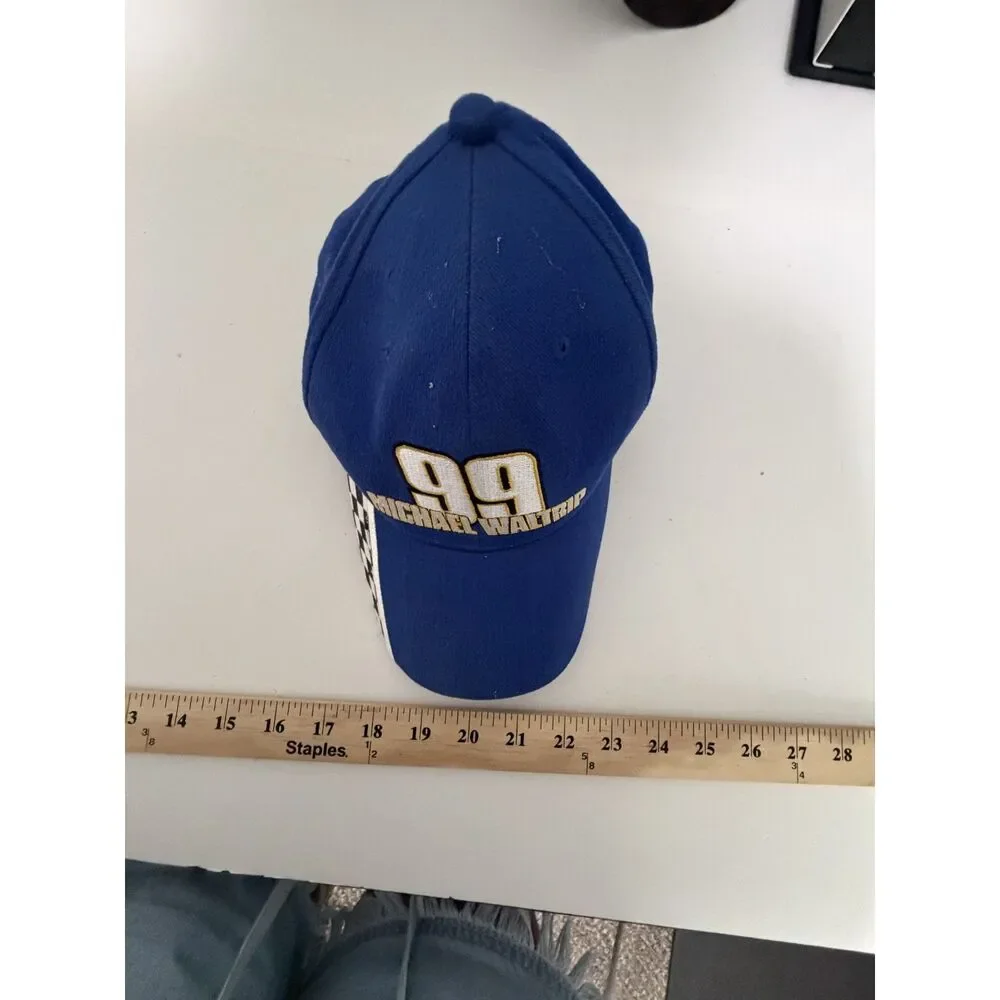 Michael Waltrip #99 blue NASCAR racing baseball cap
